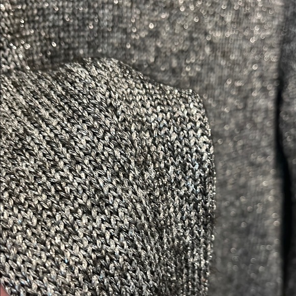 Anthropologie Gray Cowl Neck Sweater with Silver Accents - Picture 3 of 4